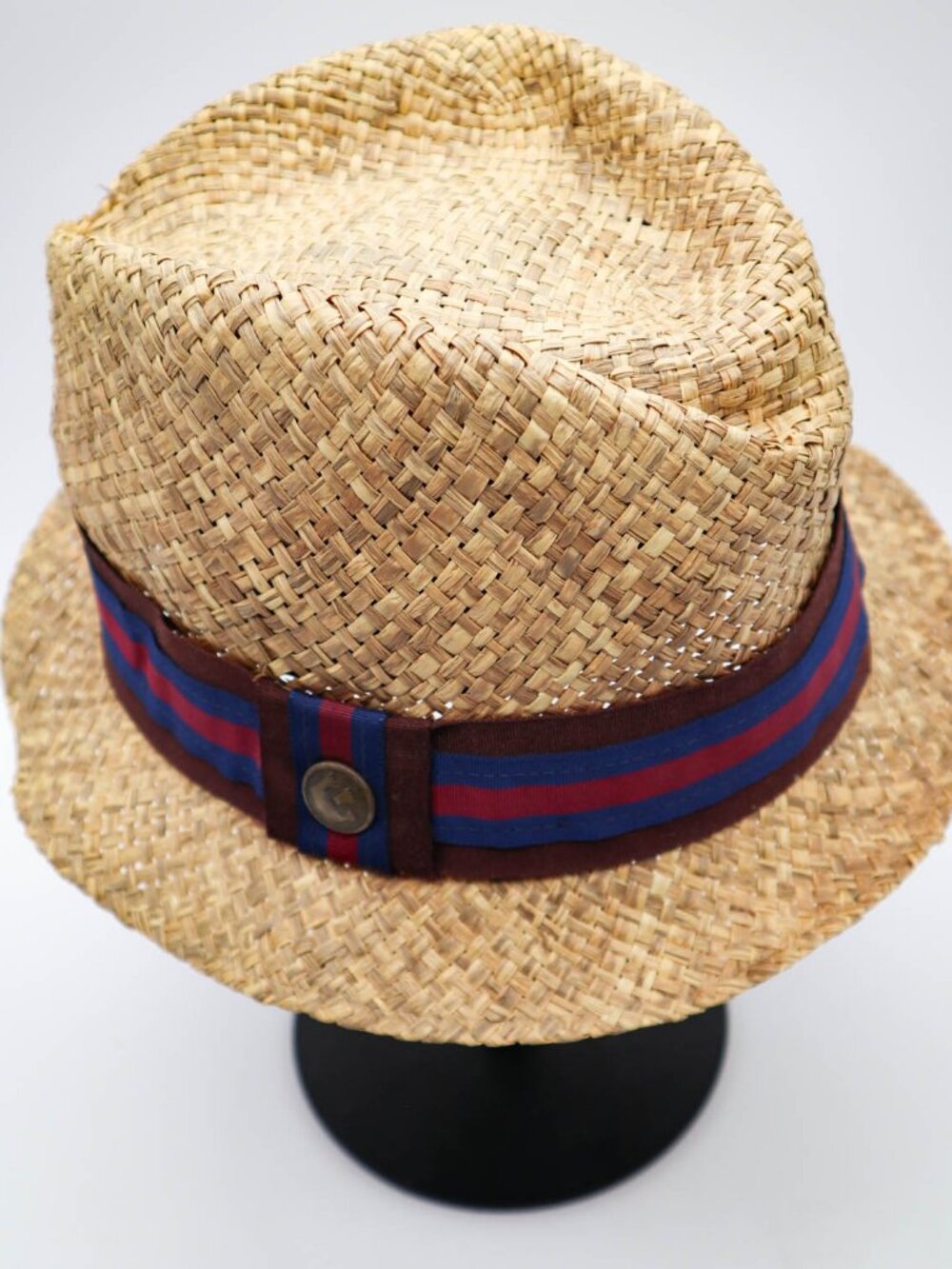 Vintage Goorin Bros Straw Fedora Sun Hat w/ Ribbon Trim Men's Sz XL Made in USA